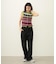 TWO-TYPE STRIPED KNIT VEST