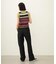 TWO-TYPE STRIPED KNIT VEST