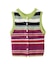 TWO-TYPE STRIPED KNIT VEST