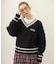 MILKFED. PATCH V-NECK KNIT