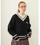 MILKFED. PATCH V-NECK KNIT