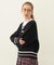 MILKFED. PATCH V-NECK KNIT