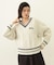 MILKFED. PATCH V-NECK KNIT