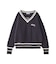 MILKFED. PATCH V-NECK KNIT