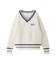 MILKFED. PATCH V-NECK KNIT