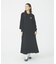 ROUND COLLAR GATHERED DRESS