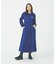 ROUND COLLAR GATHERED DRESS