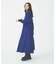ROUND COLLAR GATHERED DRESS