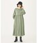ROUND COLLAR GATHERED DRESS