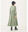 ROUND COLLAR GATHERED DRESS
