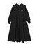 ROUND COLLAR GATHERED DRESS