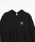 ROUND COLLAR GATHERED DRESS