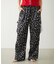 FLORAL PATTERN SATIN CARGO PANTS