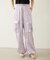 FLORAL PATTERN SATIN CARGO PANTS