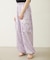 FLORAL PATTERN SATIN CARGO PANTS