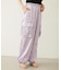 FLORAL PATTERN SATIN CARGO PANTS