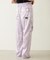 FLORAL PATTERN SATIN CARGO PANTS