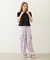 FLORAL PATTERN SATIN CARGO PANTS