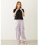 FLORAL PATTERN SATIN CARGO PANTS