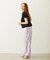 FLORAL PATTERN SATIN CARGO PANTS