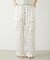 FLORAL PATTERN SATIN CARGO PANTS