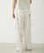 FLORAL PATTERN SATIN CARGO PANTS