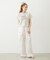 FLORAL PATTERN SATIN CARGO PANTS