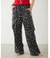 FLORAL PATTERN SATIN CARGO PANTS