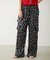 FLORAL PATTERN SATIN CARGO PANTS