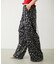FLORAL PATTERN SATIN CARGO PANTS