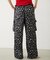 FLORAL PATTERN SATIN CARGO PANTS