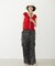 FLORAL PATTERN SATIN CARGO PANTS