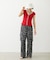 FLORAL PATTERN SATIN CARGO PANTS