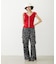 FLORAL PATTERN SATIN CARGO PANTS