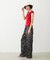 FLORAL PATTERN SATIN CARGO PANTS