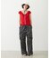 FLORAL PATTERN SATIN CARGO PANTS