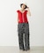 FLORAL PATTERN SATIN CARGO PANTS