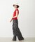 FLORAL PATTERN SATIN CARGO PANTS