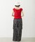 FLORAL PATTERN SATIN CARGO PANTS
