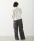 FLORAL PATTERN SATIN CARGO PANTS