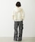 FLORAL PATTERN SATIN CARGO PANTS