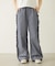 STRIPED RUFFLE PANTS