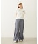 STRIPED RUFFLE PANTS