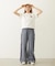 STRIPED RUFFLE PANTS