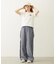 STRIPED RUFFLE PANTS