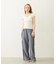 STRIPED RUFFLE PANTS