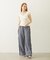 STRIPED RUFFLE PANTS