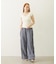 STRIPED RUFFLE PANTS