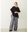 STRIPED RUFFLE PANTS