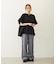 STRIPED RUFFLE PANTS